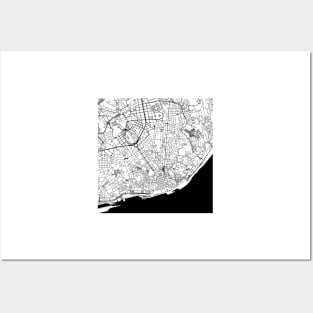 Lisbon Map Map Poster Black and White, Portugal Europe Gift Printable, Modern Map Decor for Office Home Living Room, Map Art, Map Gifts Posters and Art